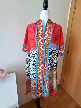 Vestido La Perla Multicolor, playero