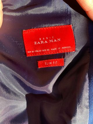 Traje Zara azul