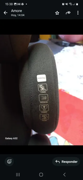 Silla de coche negra