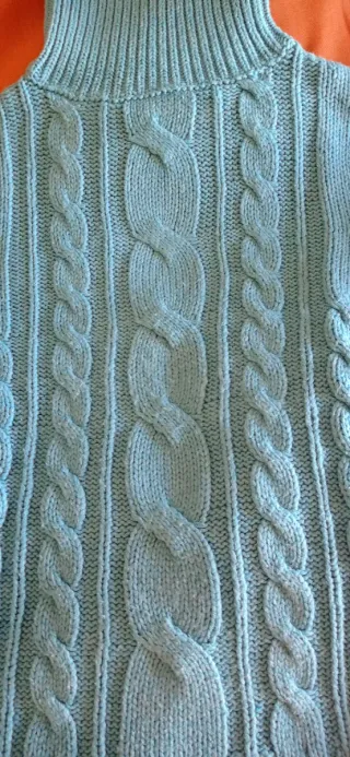 Jersey Green Coast azul turquesa trenzado