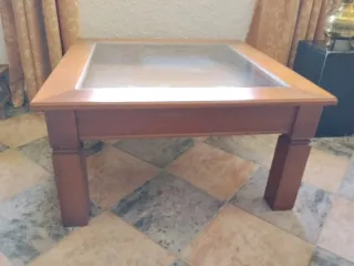 Mesa de centro madera y cristal