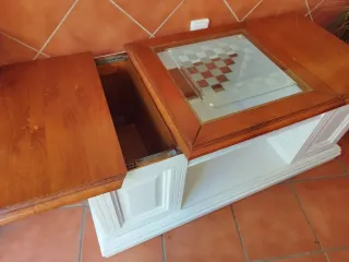 Mesa de centro madera y cristal