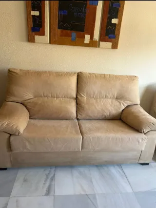 Sofás 3+2 plazas beige ante