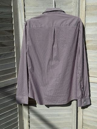 Camisa Scalpers Rayas Burdeos y Blancas