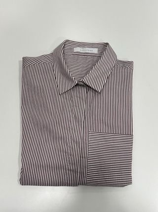Camisa Scalpers Rayas Burdeos y Blancas