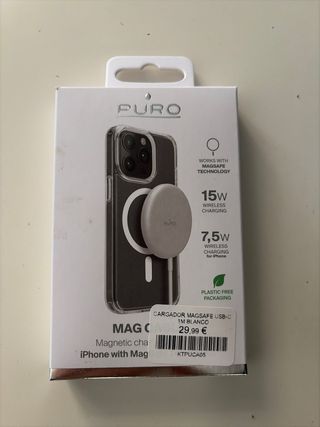 Cargador Puro MagSafe USB-C iPhone Blanco
