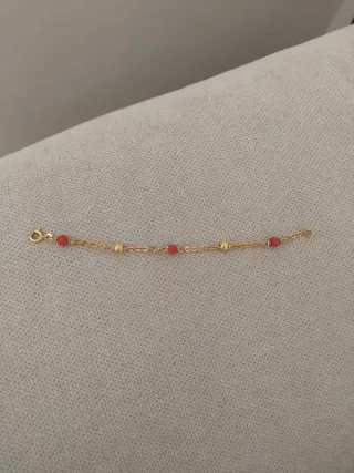 Bracciale oro e corallo