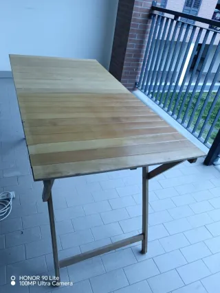 Tavolo Legno Giardino Pieghevole 140x70