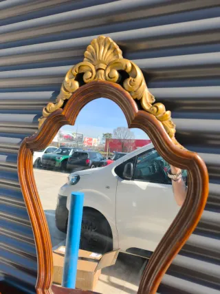 Preciosa Consola Luis XV con espejo antigua