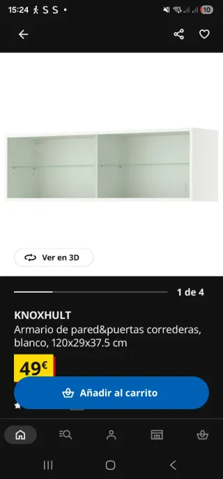 Vitrina Pared KNOXHULT Ikea Blanca