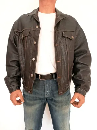 Vaquera tejana cuero auténtico L oversized Medidas