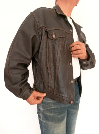 Vaquera tejana cuero auténtico L oversized Medidas