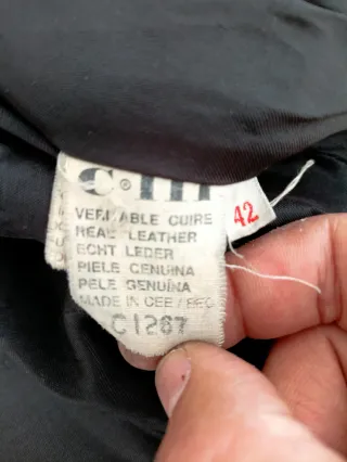 Vaquera tejana cuero auténtico L oversized Medidas