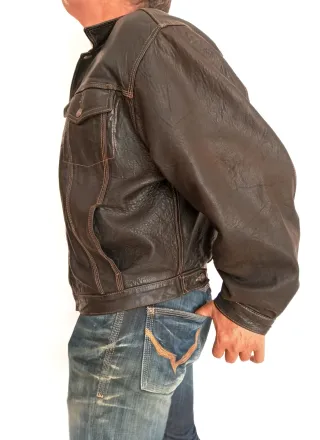 Vaquera tejana cuero auténtico L oversized Medidas