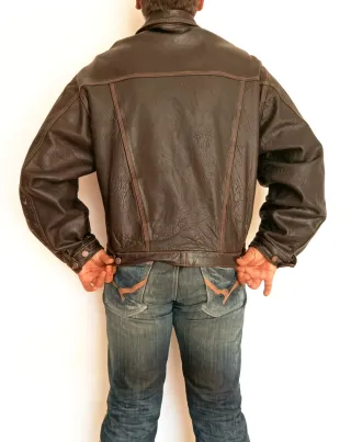 Vaquera tejana cuero auténtico L oversized Medidas