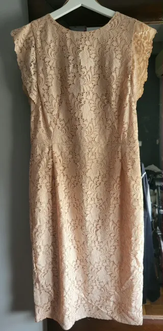 Vestido Midi Rosa Palo Zara