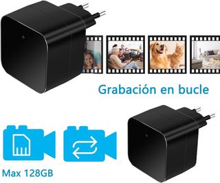 Cámara Espía Oculta WiFi usb Cargador tuya 1080P