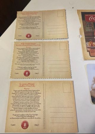 Cartoline e gadget Coca Cola