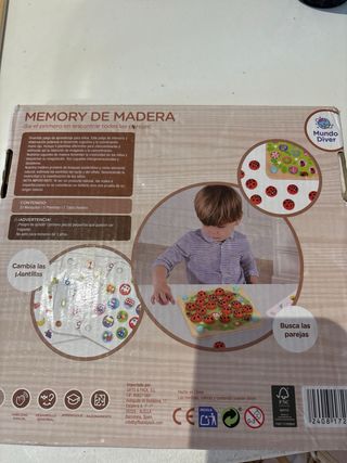 Juego de memoria de madera con mariquitas