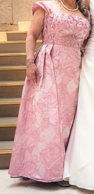 Vestido de madrina rosa floral