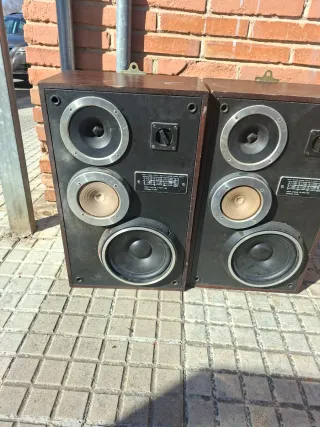 Altavoces Vintage Madera y Negro