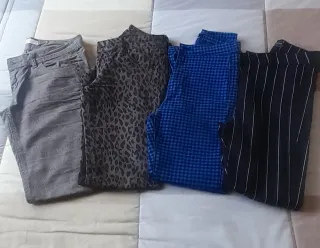 Lote 4 pantalones estampados