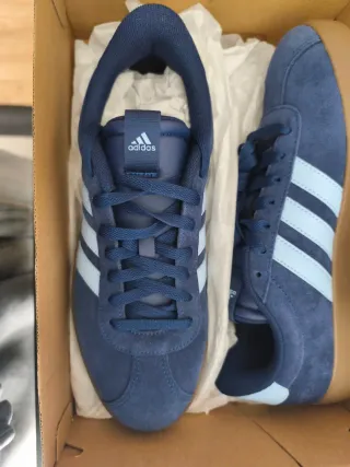 Zapatillas Adidas Azul Marrón VL Court