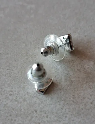 Pendientes Swarovski Diamante Plata