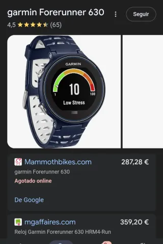 Garmin Forerunner 630 Negro