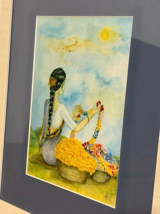 Quadri decorativi con donne e fiori