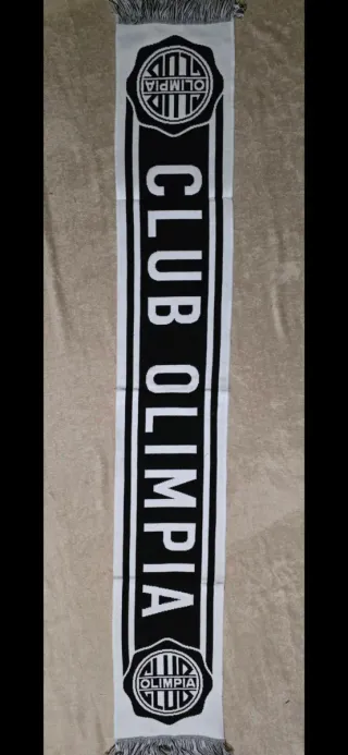 Cachecol Club Olimpia Preto e Branco