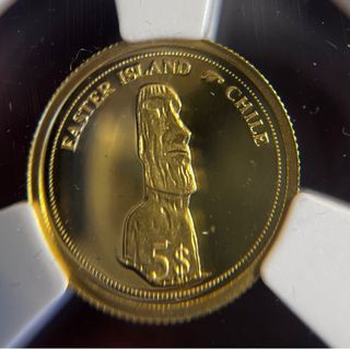 Moneda Oro 1,24 g Fiji Isla de Pascua 5$