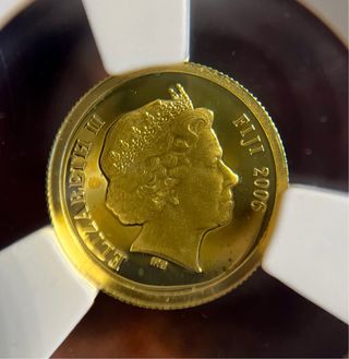Moneda Oro 1,24 g Fiji Isla de Pascua 5$