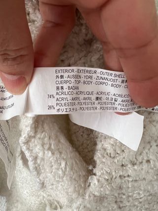 Jersey cuello alto beige M