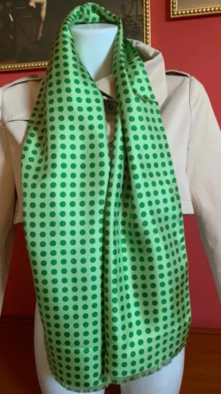 Sciarpa seta verde pois