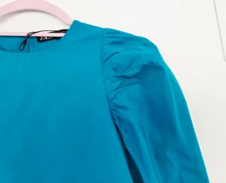 Conjunto Zara Top y Falda Turquesa