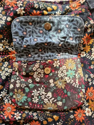 Bolso de micropana estampado floral