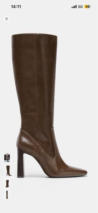 Botas altas Zara marrones