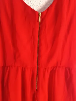 Vestido Rojo Stradivarius Talla L