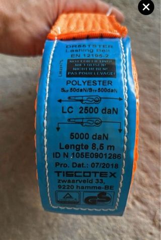 Cinta amarre 8.5m 5000kg