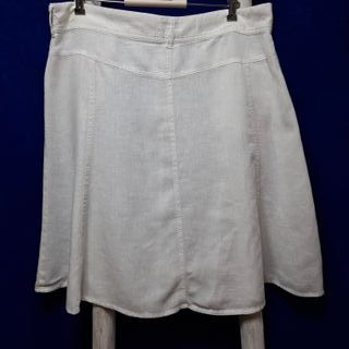 Falda Zendra Lino Blanca