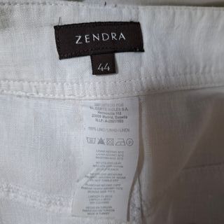 Falda Zendra Lino Blanca