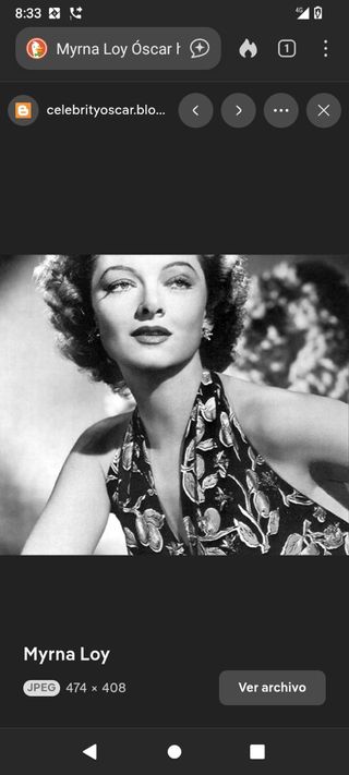 Póster Myrna Loy (Primer Plano)