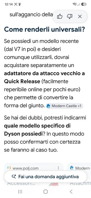 Accessori Dyson per aspirapolvere