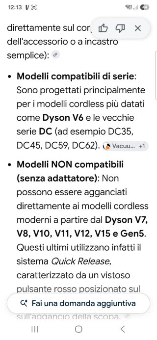 Accessori Dyson per aspirapolvere