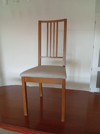 Sillas de salón madera y tela