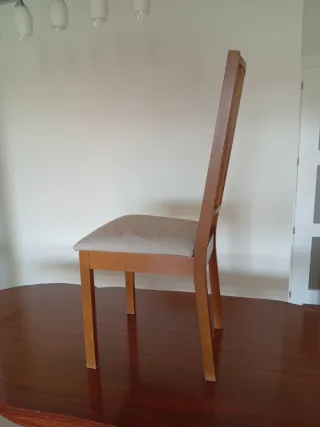 Sillas de salón madera y tela