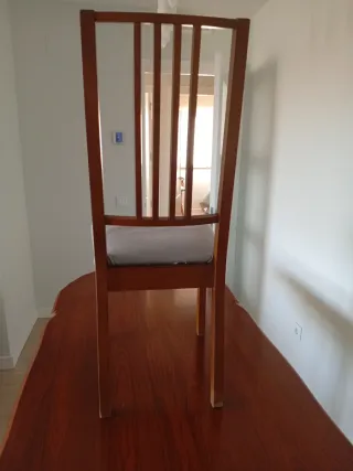 Sillas de salón madera y tela