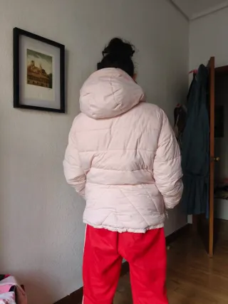 Plumífero rosa Hollister Talla L/XL