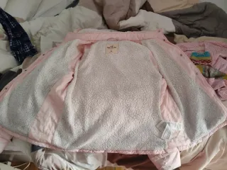 Plumífero rosa Hollister Talla L/XL